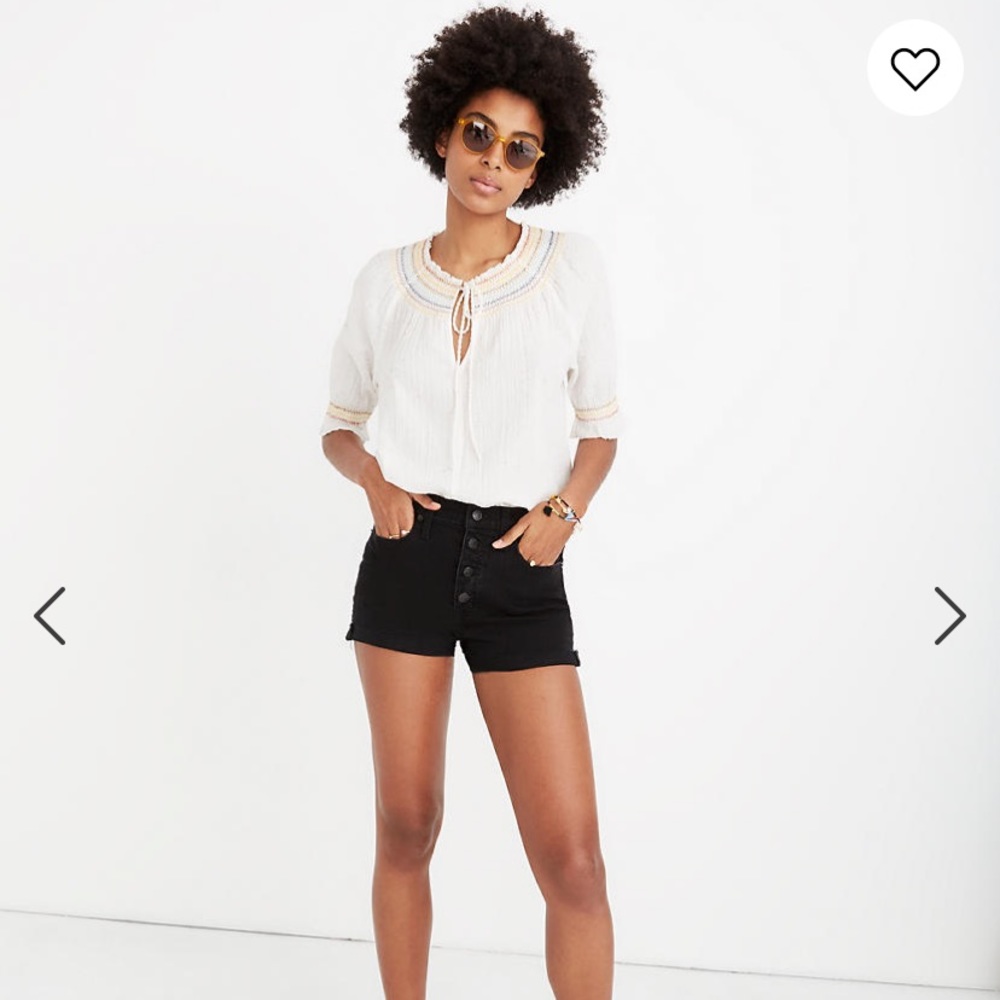 High Rise Madewell Denim Shorts 25 Button